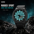 SKMEI Rugged Sport Ana-Digi Watch — Teal Dial