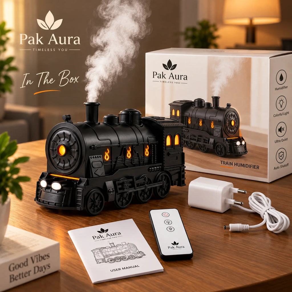 Retro Train Air Humidifier – Compact Home & Office Humidifier